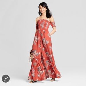 Xhilaration Off The Shoulder Maxi Dress